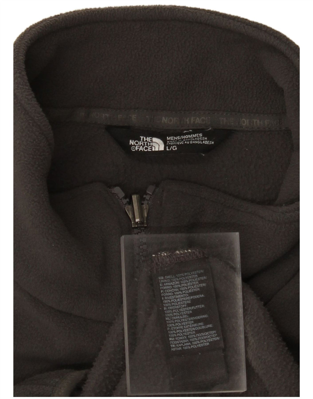 THE NORTH FACE Fleecejakke til mænd UK 40 Large Grå Polyester