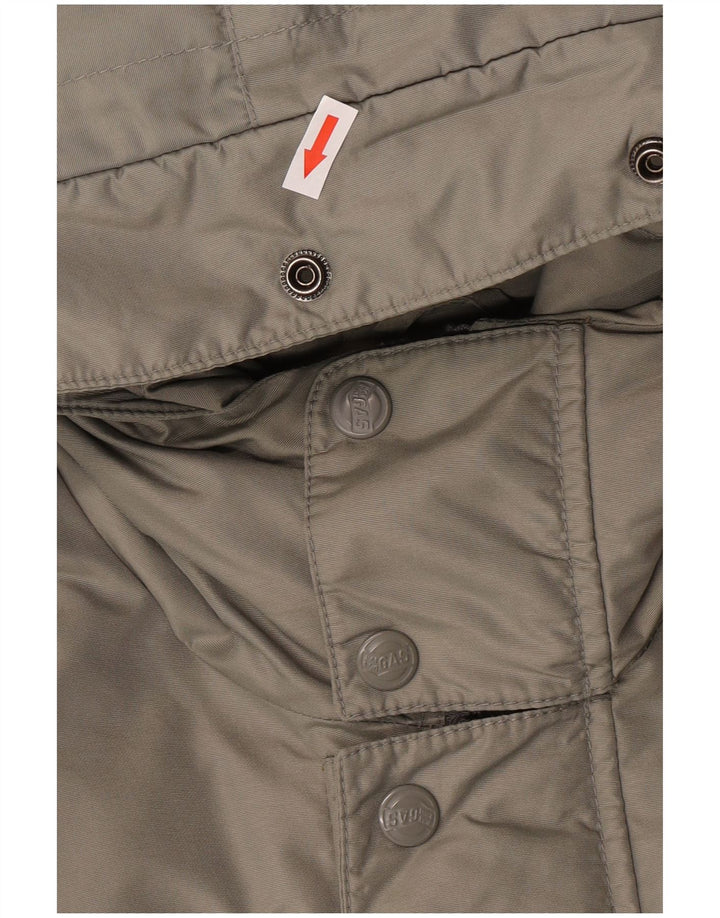 Gas Herre Hooded Polstret Frakke UK 38 Medium Khaki Nylon Winter