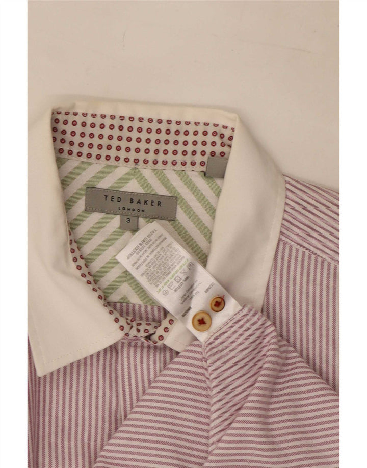 Ted Baker herreskjorte str. 3 Medium Lilla nålestribet bomuld