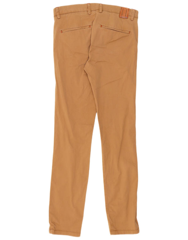 Zara Herre Slim Chino Bukser EU 40 Medium W31 L33 Beige Bomuld