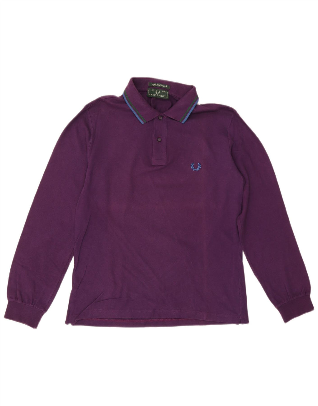 FRED PERRY Herre let og stræk langærmet poloskjorte lille lilla