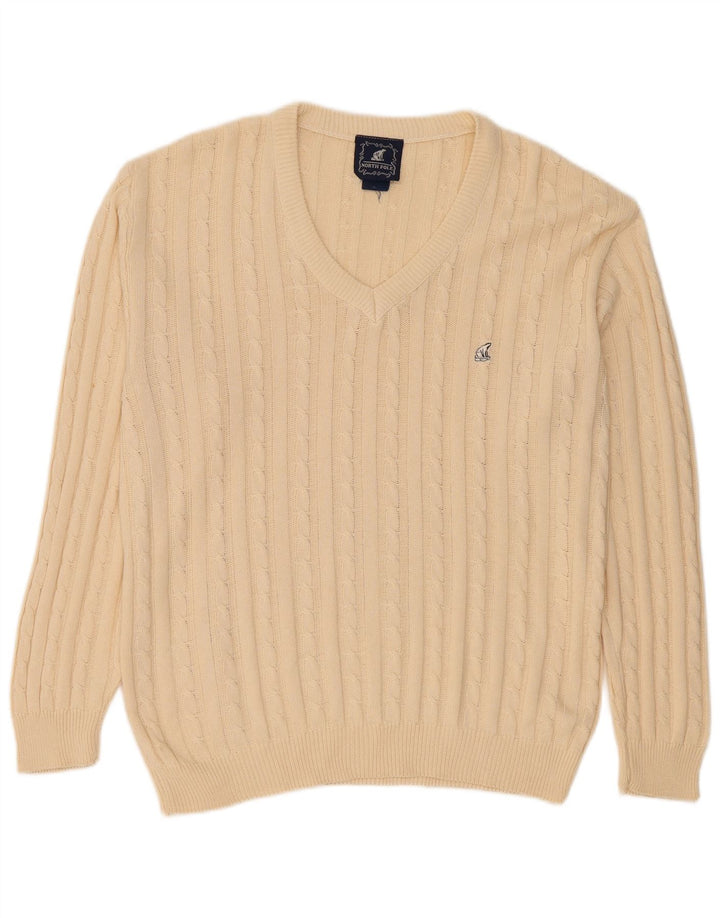 North Pole Herre V-hals sweater Medium Beige