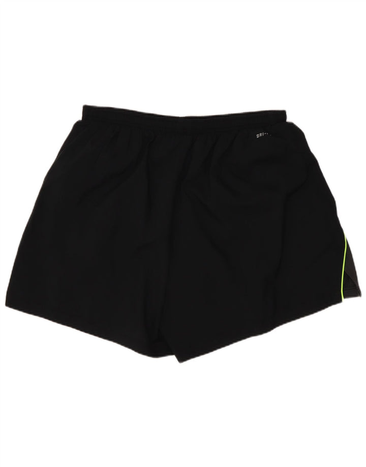 Nike Regular Sports Shorts til mænd Large Black Colourblock Polyester Sports