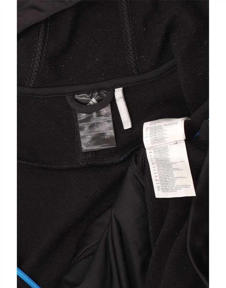 Adidas Herre Climalite Hættetrøje Sweater med lynlås Stor sort polyester
