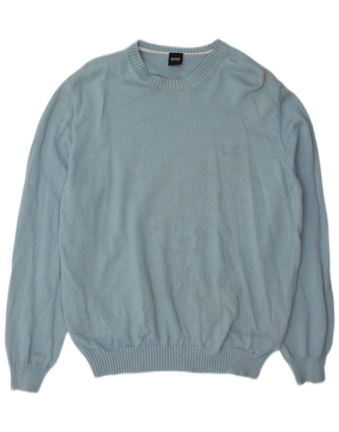 Hugo Boss Herre sweater med rund hals XL blå bomuld