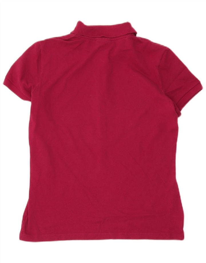 Lacoste Dame Polo Shirt Størrelse 42 Large Bourgogne Bomuld