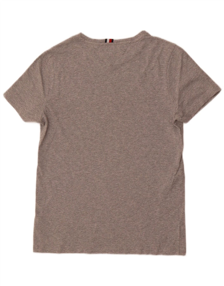 Tommy Hilfiger Herre grafisk T-shirt Top Lille grå Flecked Bomuld