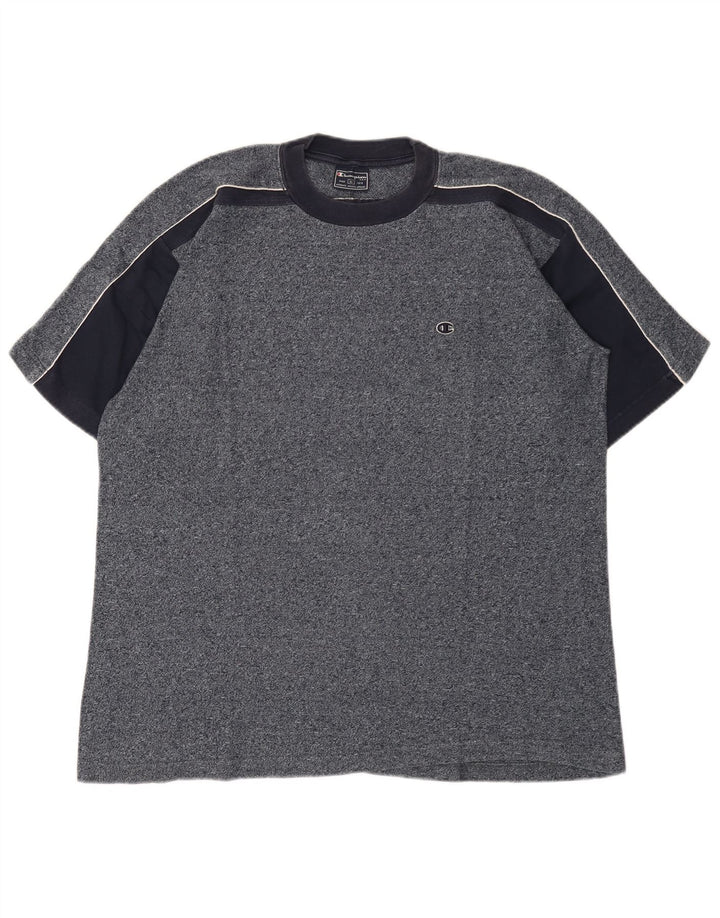 Champion Herre T-Shirt Top XL Navy Blue Flecked