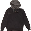 Ellesse Herre Grafisk Hoodie Jumper Medium Sort Colourblock Bomuld
