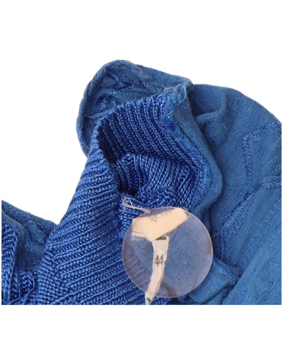 Vintage dame cardigan sweater IT 44 Medium Blue Geometric Viscose