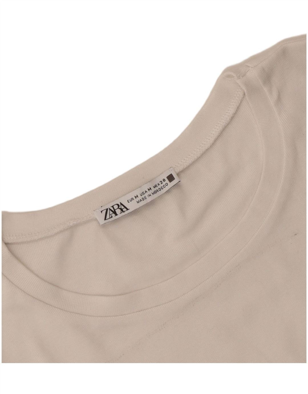 Zara Dame ærmeløs bluse Top UK 12 Medium White