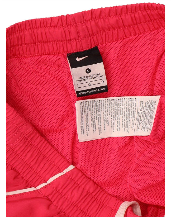 Nike grafiske sportsshorts til mænd, store lyserøde polyester