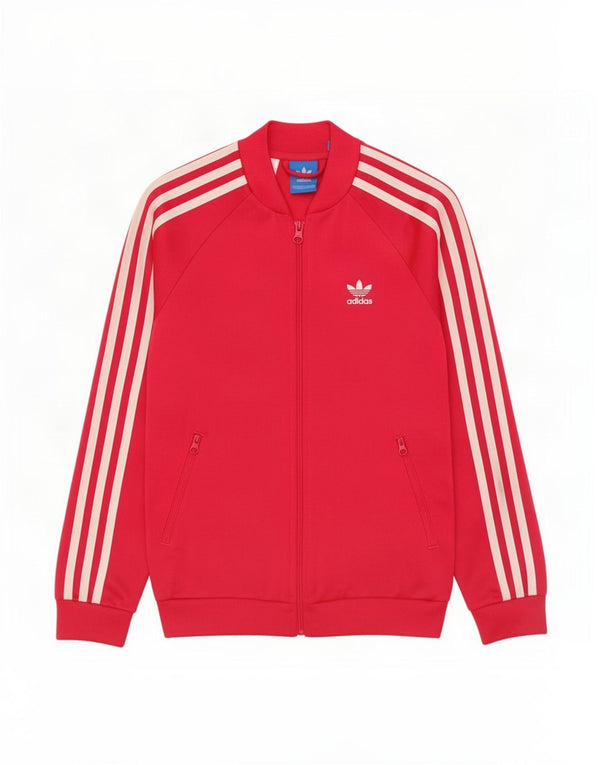 Adidas piger grafisk træningsdragt topjakke 11-12 år rød polyester