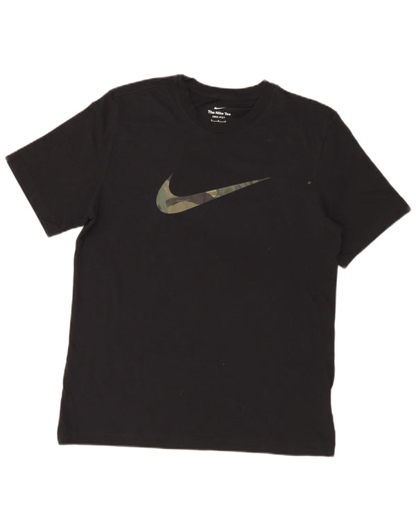 Nike Herre Dri Fit grafisk T-shirt Top Medium Sort Bomuld