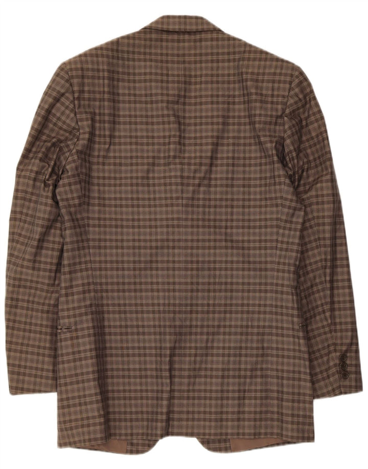 Giorgio Armani Herre 2-knaps blazerjakke UK 34 XS brun ternet