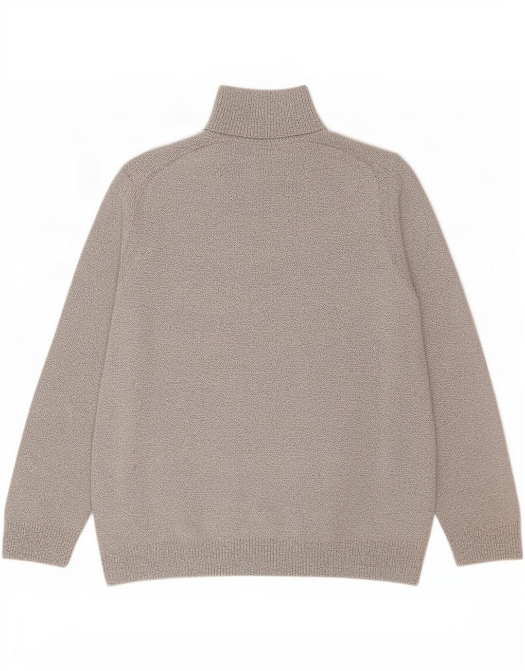 Marks & Spencer Herre sweater med lynlåshals, stor off-hvid, flækket bomuld