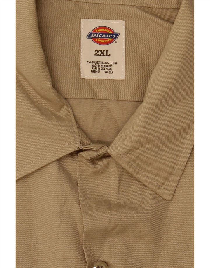 Dickies herreskjorte 2XL brun polyester