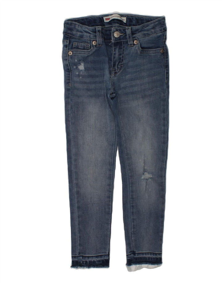 LEVI'S Girls Skinny Jeans 4-5 Years W20 L17  Blue Cotton | Vintage Levi's | Thrift | Second-Hand Levi's | Used Clothing | Messina Hembry 