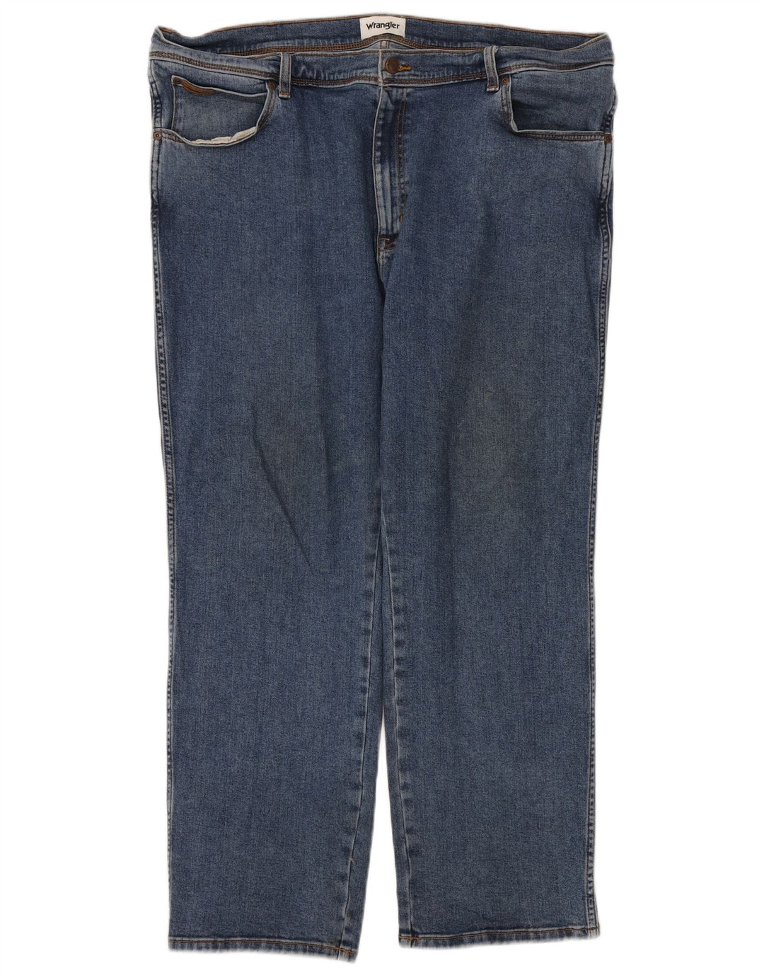 Wrangler Herre Texas Straight Jeans W44 L30 Blå Bomuld