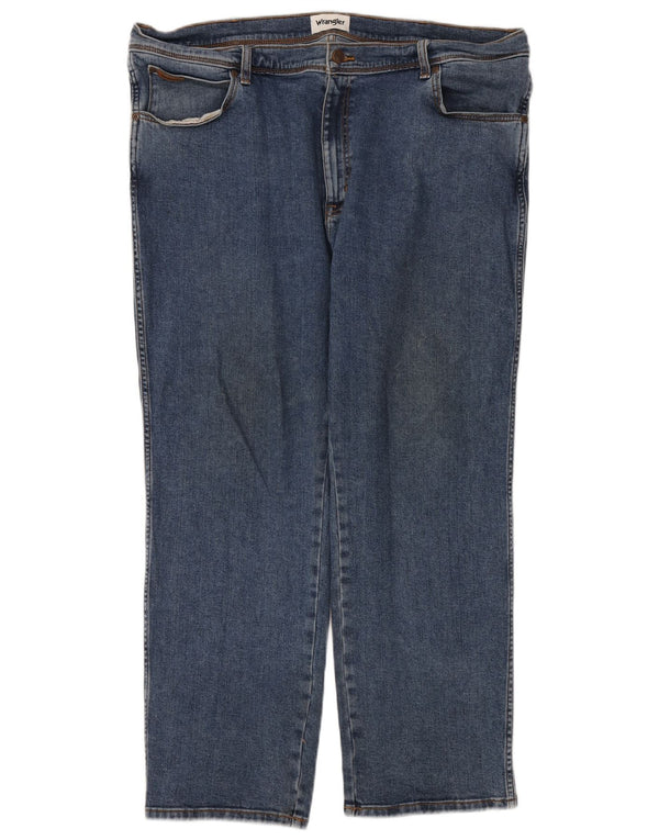 Wrangler Mens Texas Straight Jeans W44 L30 Blue Cotton