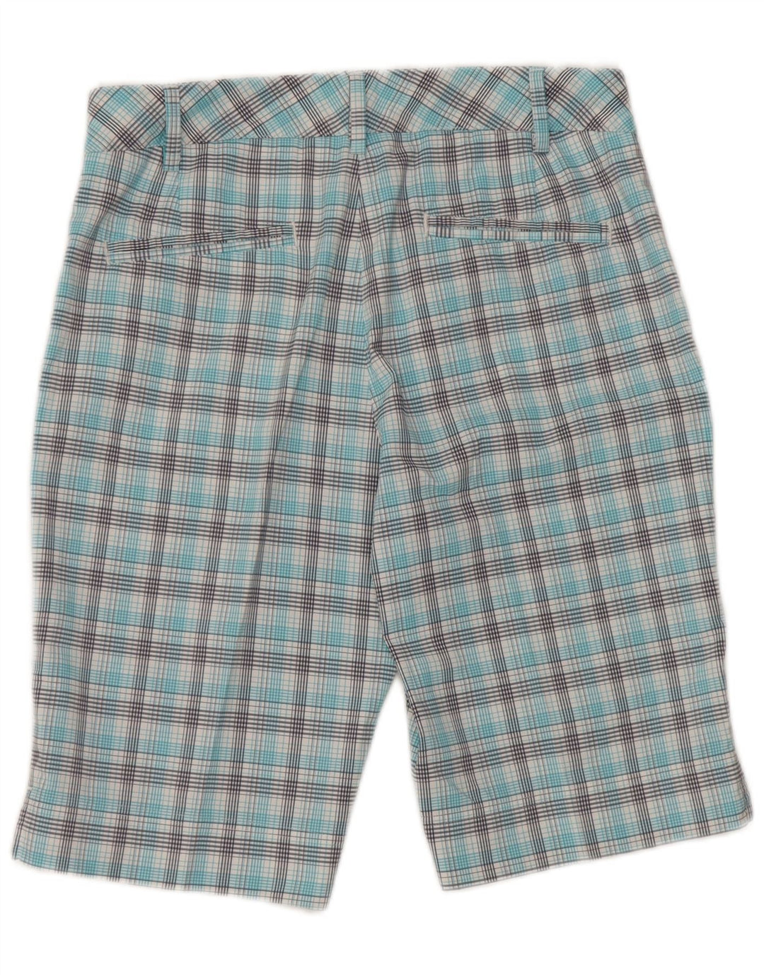 Puma Herre Chino Shorts UK 8 Small W28 Blue Check