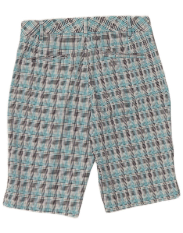 Puma Herre Chino Shorts UK 8 Small W28 Blue Check