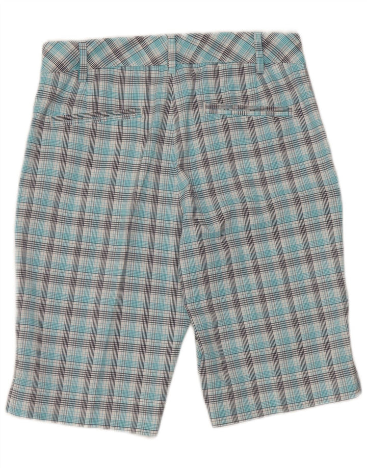 Puma Herre Chino Shorts UK 8 Small W28 Blue Check