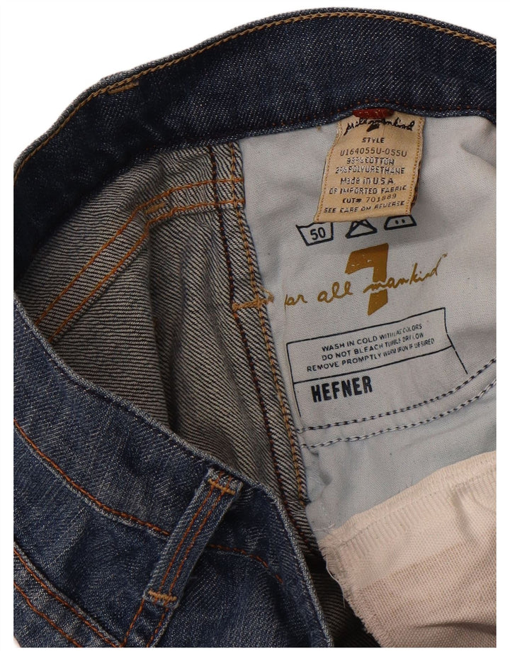 7 FOR ALL MANKIND Mens Straight Jeans W31 L28 Blue Cotton