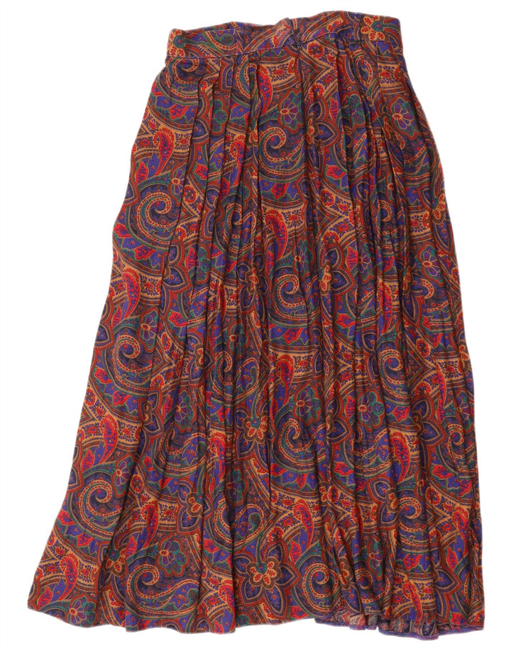 St Michael Womens plisseret nederdel UK 12 Medium W26 Multicolored Paisley