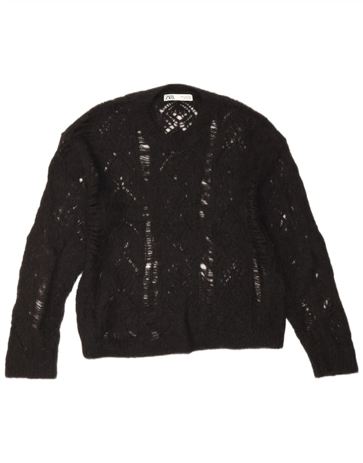 Zara Dame sweater med rund hals DK 14 Medium Sort