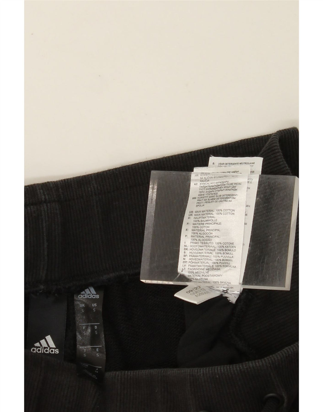 ADIDAS Grafisk træningsdragt Bukser til kvinder Joggers UK 10 Small Black Bomuld