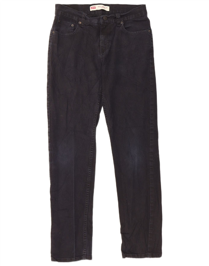 Levi's Womens 502 Regular Tapered Jeans W28 L30 Marineblå Bomuld