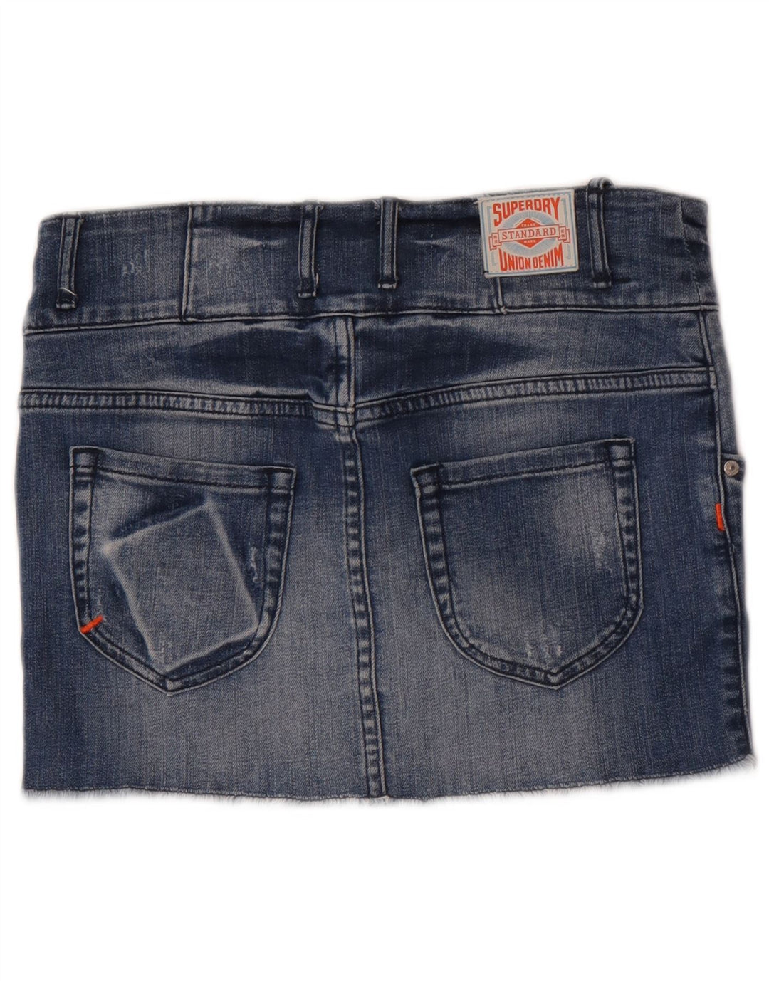 Superdry Mini-denimnederdel til kvinder W28 Medium Blue Bomuld