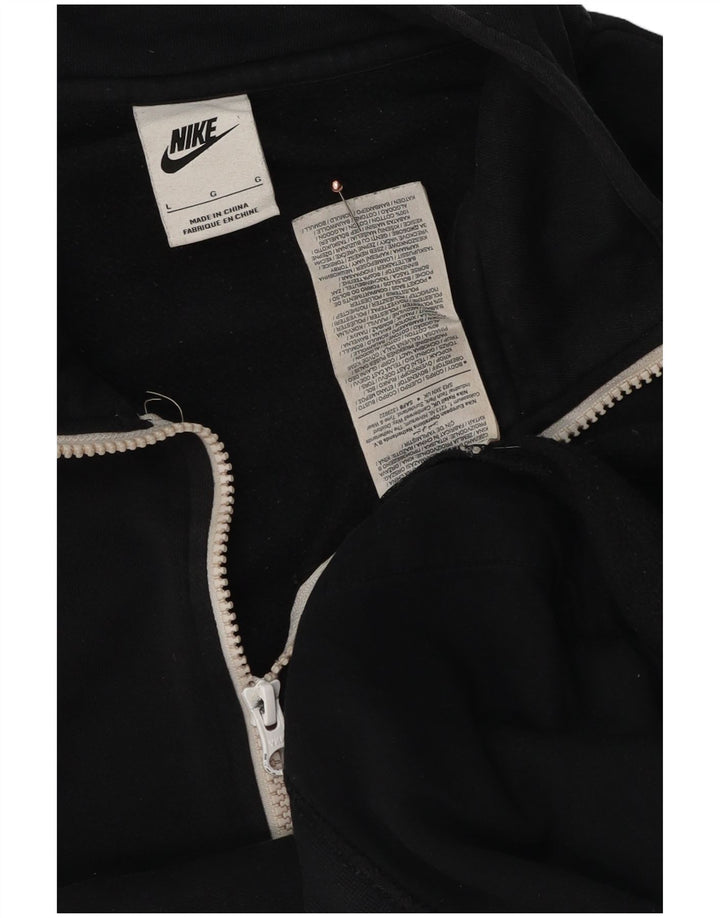 Nike Sweatshirt med lynlås til mænd, stor sort bomuld