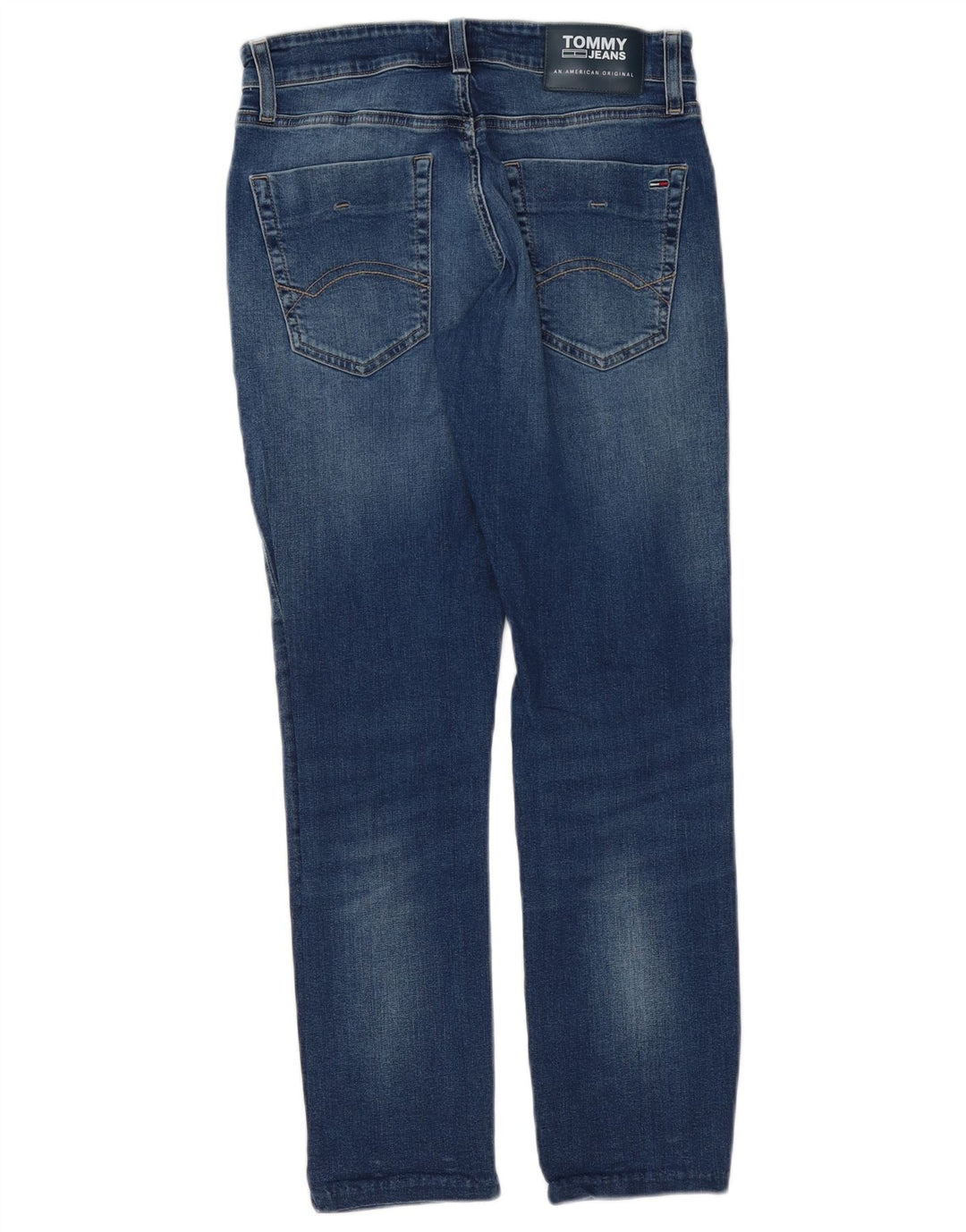 Tommy Hilfiger Herre Slim Jeans W30 L28 Blå Bomuld