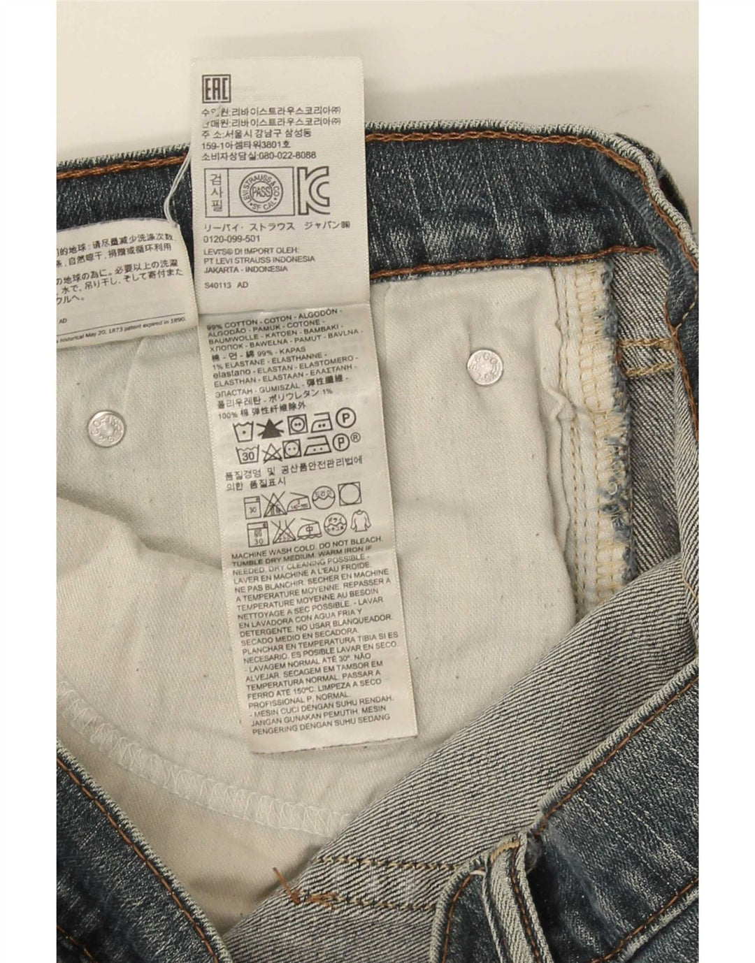 Levi's Straight Jeans til mænd W36 L27 Blå