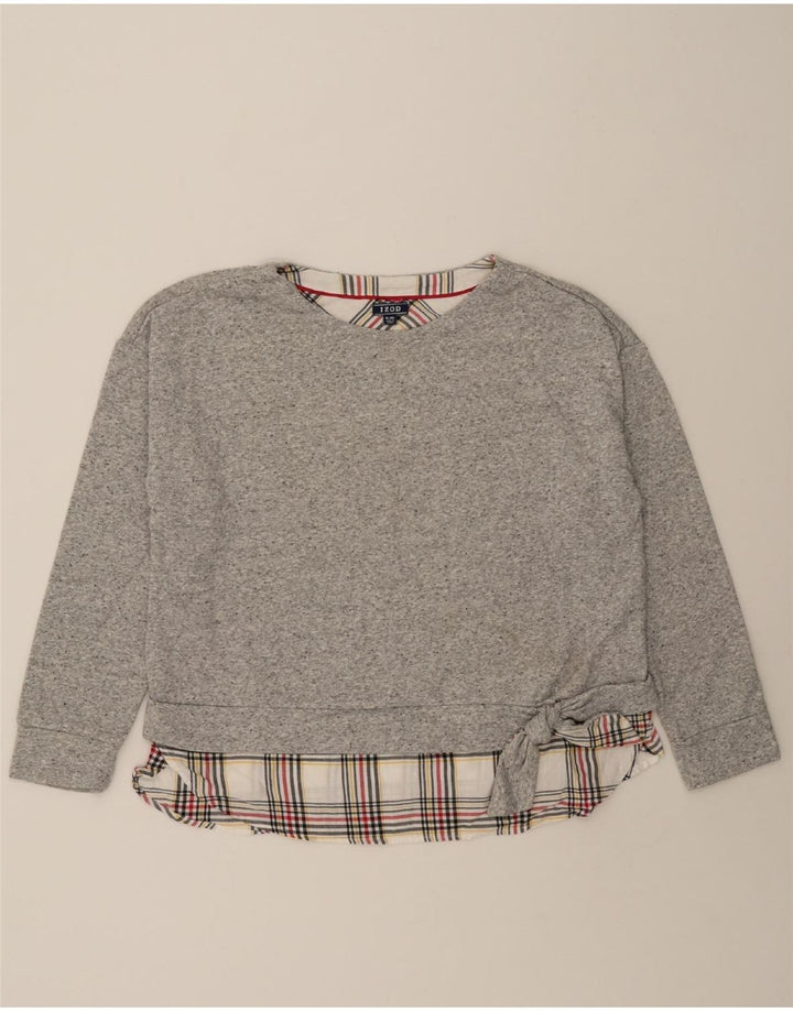 IZOD Womens Sweatshirt Jumper UK 18 XL Grey Flecked Cotton Vintage Izod and Second-Hand Izod from Messina Hembry 