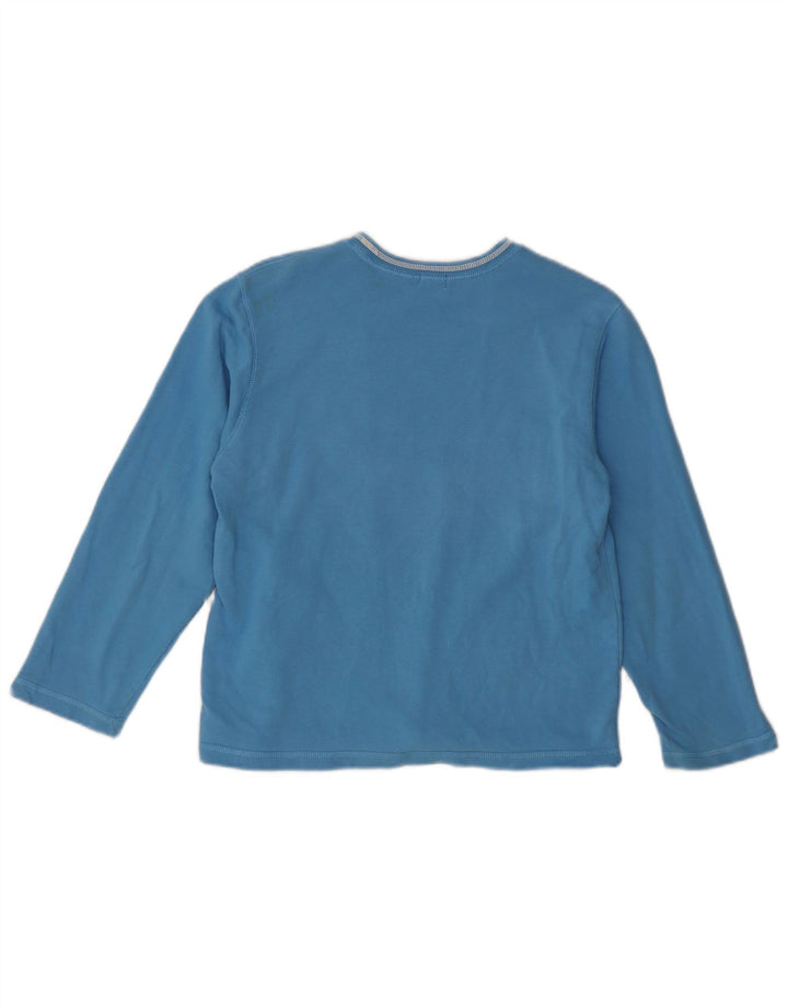 Diesel Dame Grafisk Top Langærmet UK 14 Medium Blue Bomuld