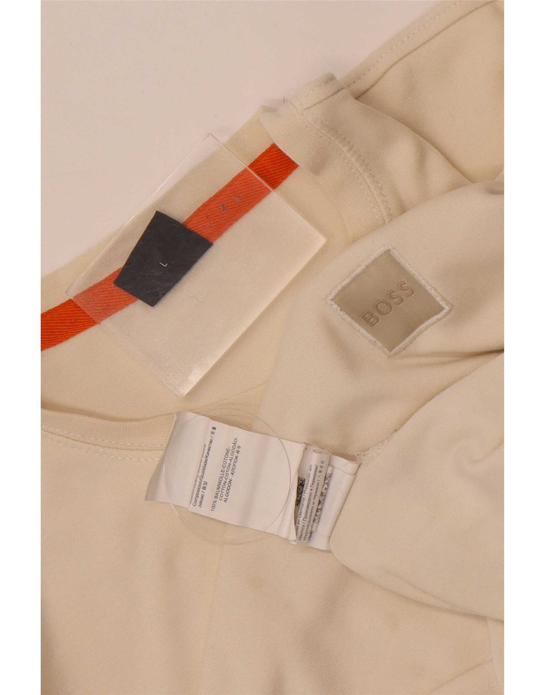 Hugo Boss Herre Top Langærmet Stor Off White Bomuld