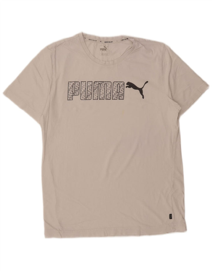 Puma Herre Grafisk T-Shirt Top Medium Hvid