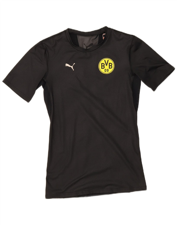 Puma Herre BVB Dortmund Grafisk T-Shirt Top Medium Sort