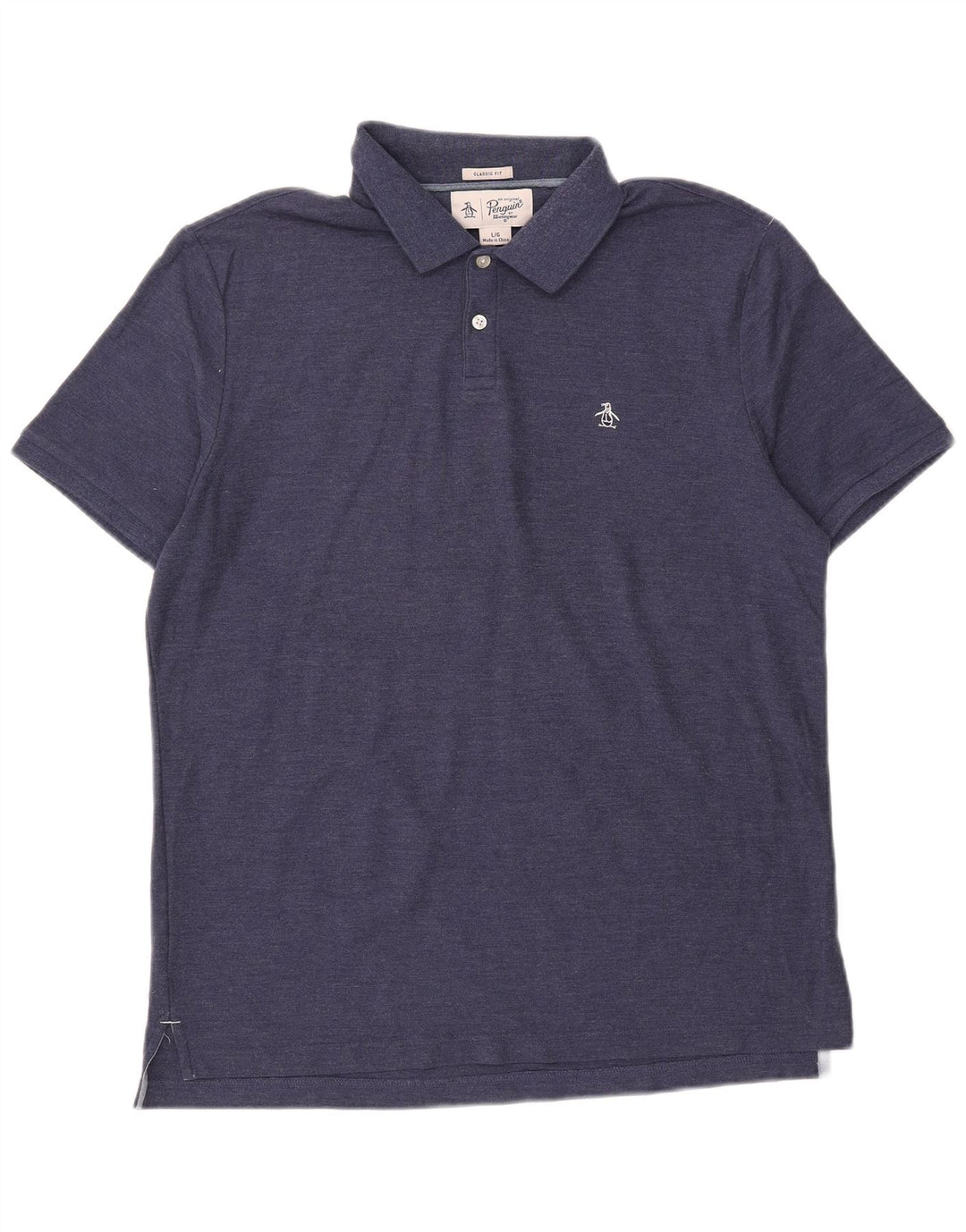 PENGUIN Herre Classic Fit Polo Shirt Large Navy Blue