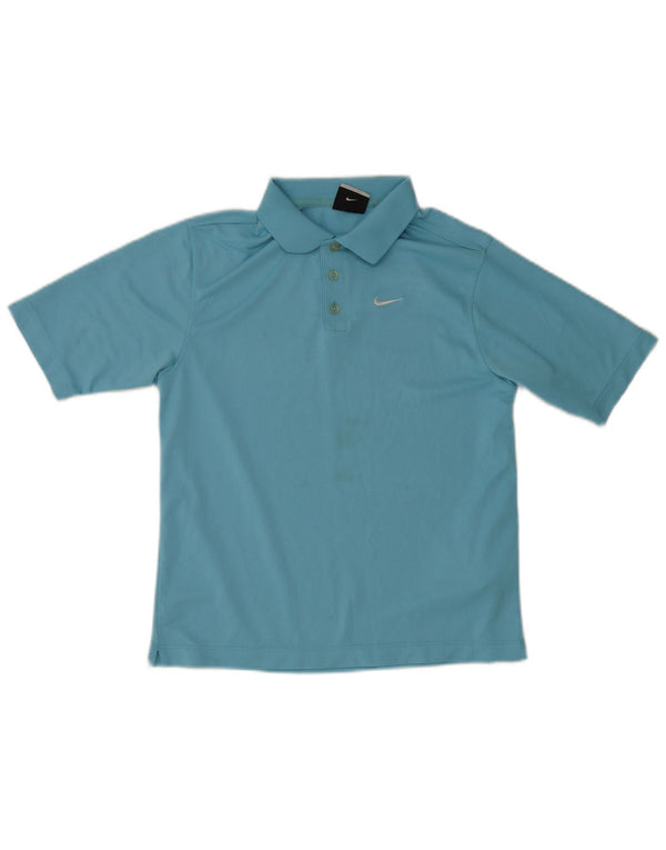 Nike Boys Polo Shirt 12-13 Years Large Blue Polyester Sports