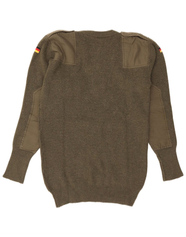 Vintage Herre Military Crew Neck Jumper Sweater IT 50 Medium Khaki