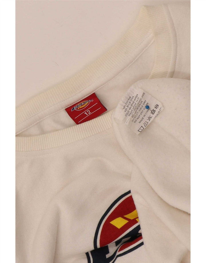 Dickies Boys Grafisk Sweatshirt Jumper 11-12 år Hvid Bomuld