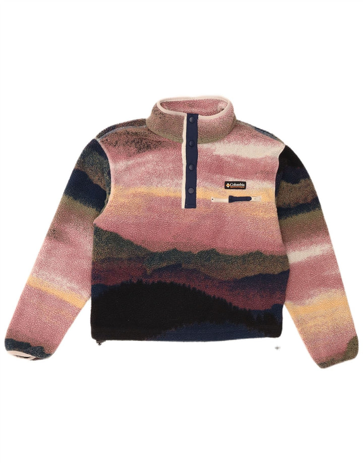 Columbia Dame Oversized Fleece Jumper UK 10 Lille Flerfarvet