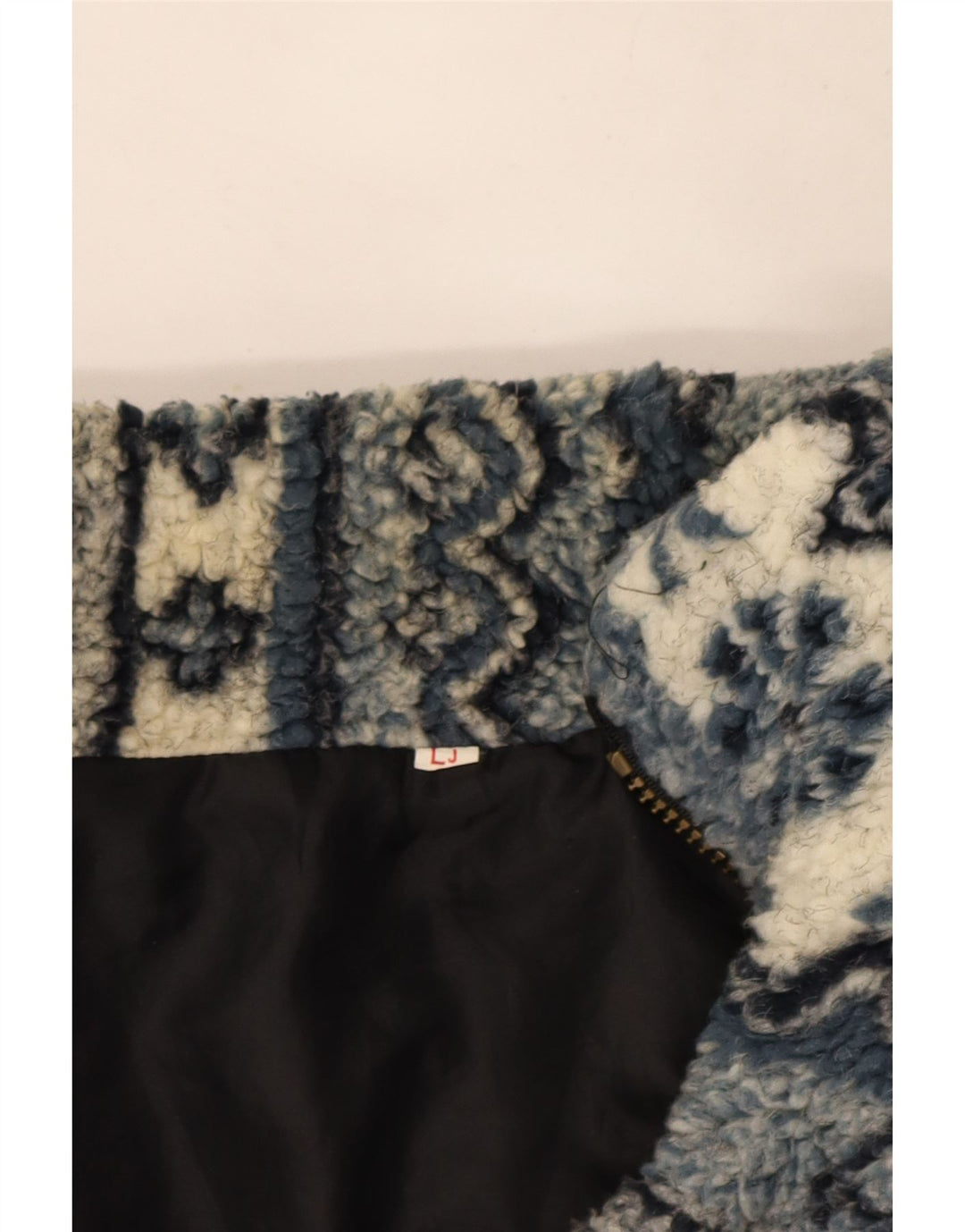 Vintage fleecejakke til mænd UK 40 Large Blue Fair Isle