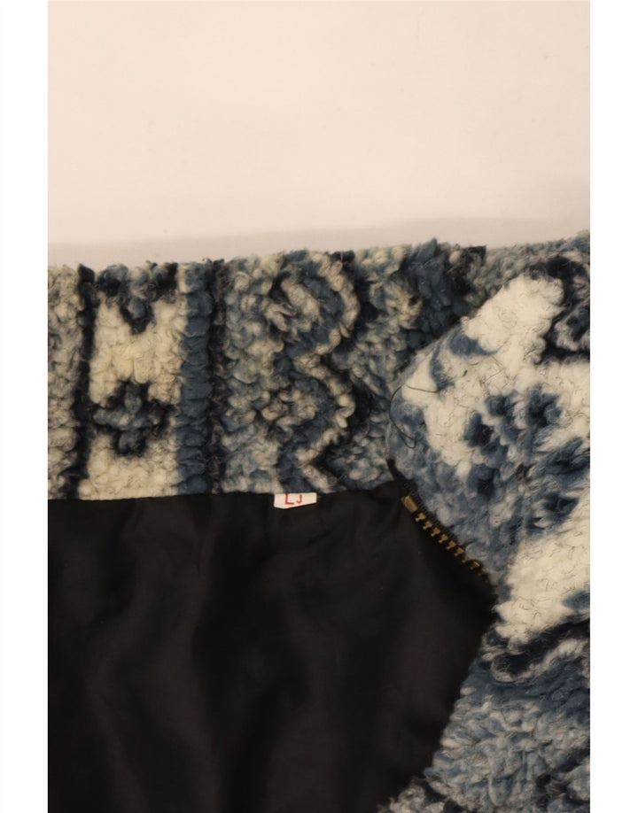 Vintage fleecejakke til mænd UK 40 Large Blue Fair Isle