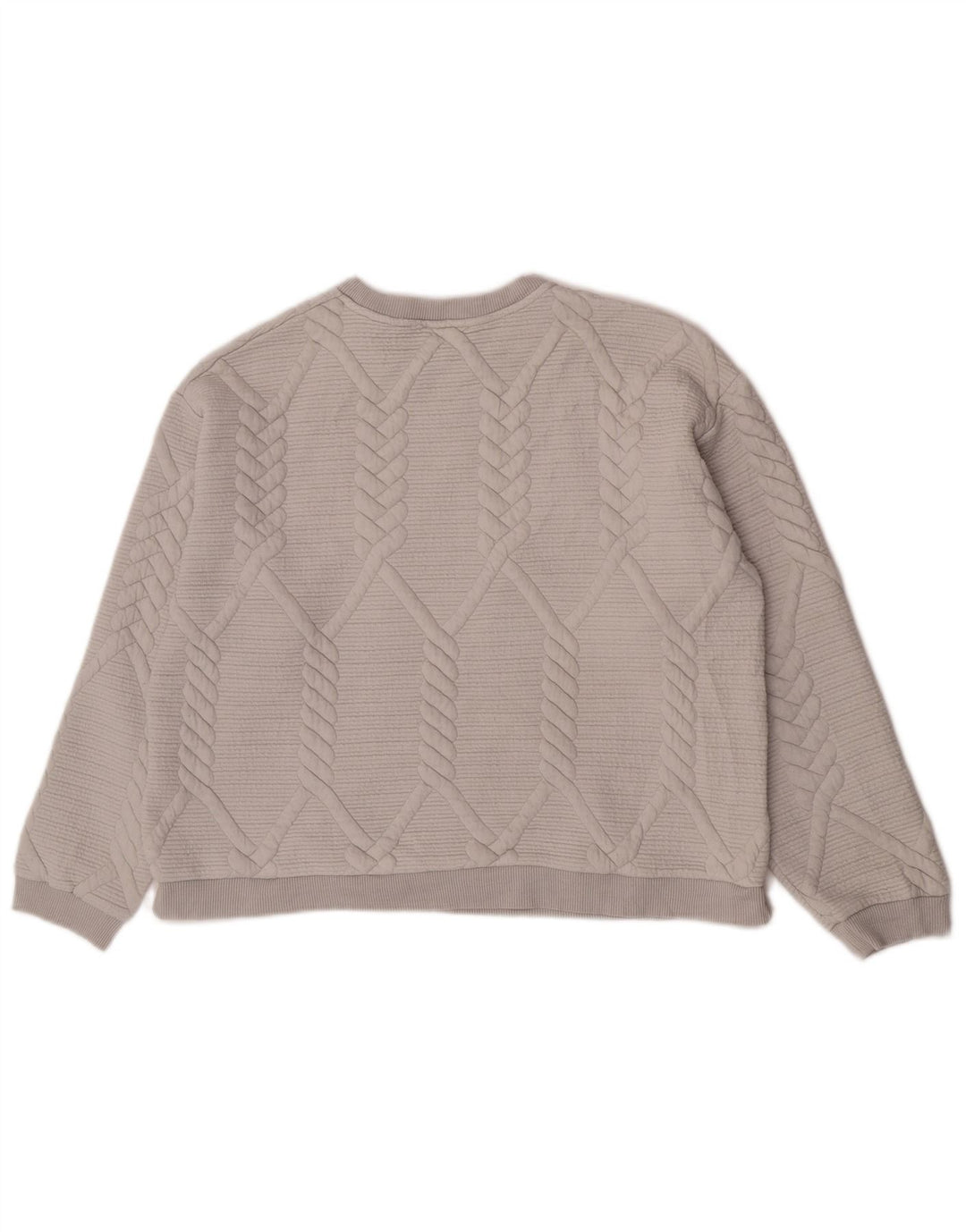 Zara Dame Sweatshirt Jumper UK 16 Large Grå Polyester