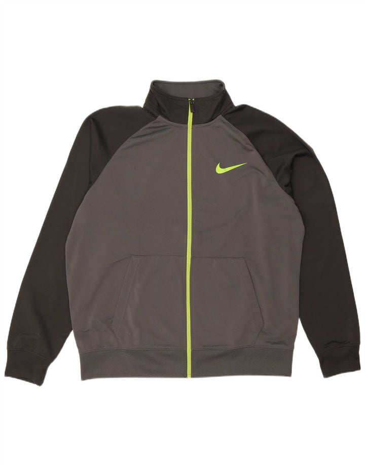 NIKE Træningsdragt til mænd Topjakke XL Grå Colourblock Polyester